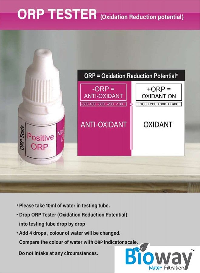 BIOWAY 50PCS ORP (Oxidation-reduction potential) WATER TESTING SOLUTION KIT BY SELF FOR PERSONAL-LAB-STUDY OR AQUARIUM USE - Image 2